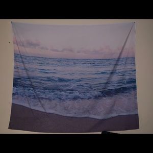 Beach scene tapestry